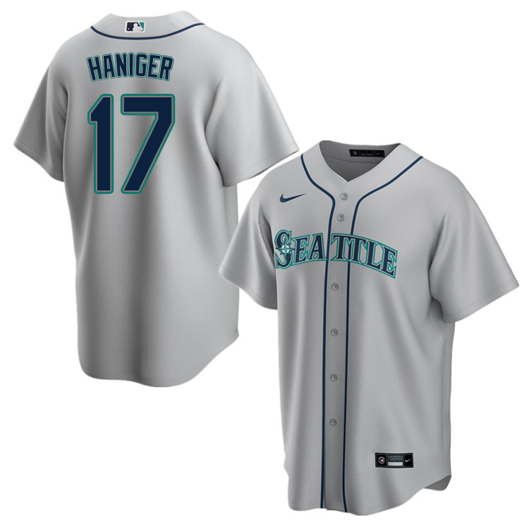 Nike Men #17 Mitch Haniger Seattle Mariners Baseball Jerseys Sale-Gray